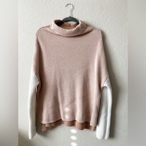 MIRACLE Colorblock Turtleneck Sweater